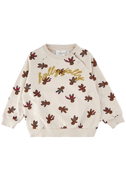 The New Holiday Ginga sweatshirt - White Swan Ginger Aop